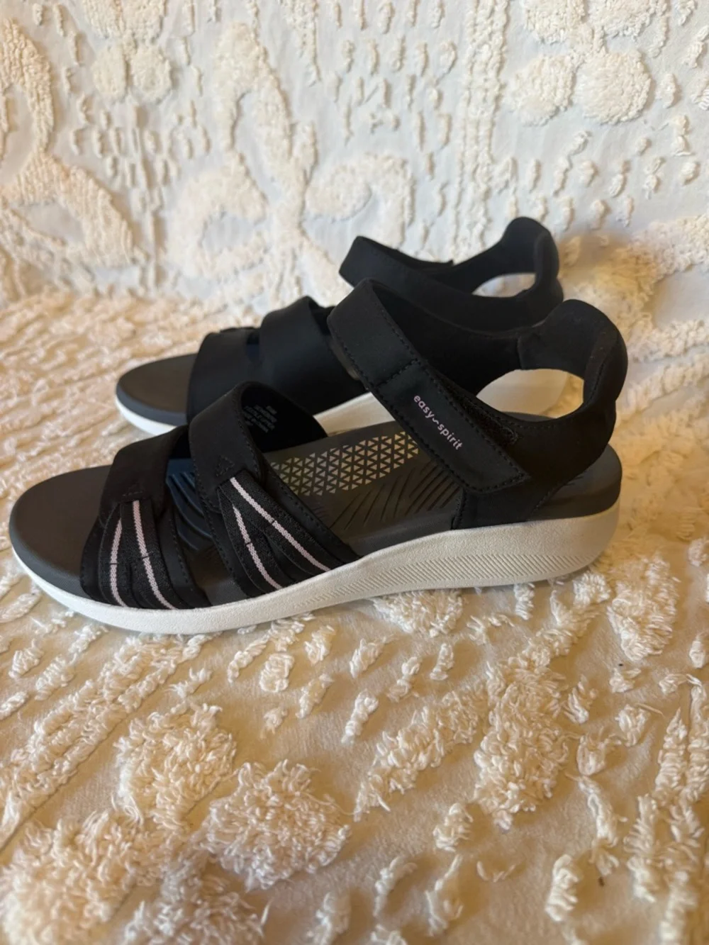 Easy Spirit Black Stretch Strap Women’s Sandals #583